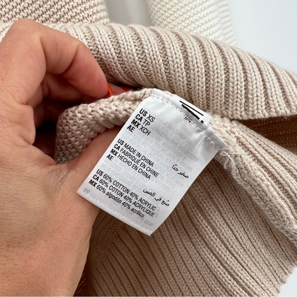 Jeannie Mai X INC Tao Off-The-Shoulder Colorblocked Sweater Size XS NWT - Picture 5 of 7